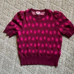 EUC Kate spade, large, short sleeved sweater!  Beautiful condition!
